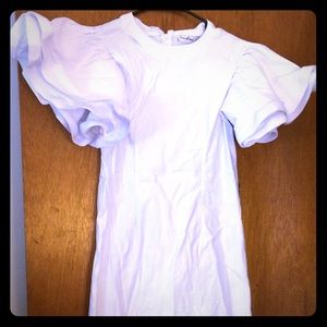 Ruffled white Bodicon dress